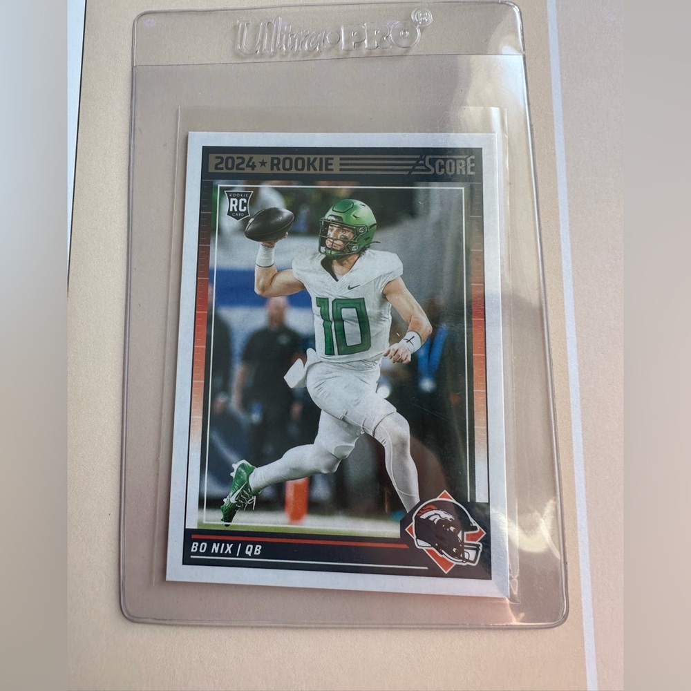 2024 Panini Score Bo Nix #332 Rookie Card RC Broncos